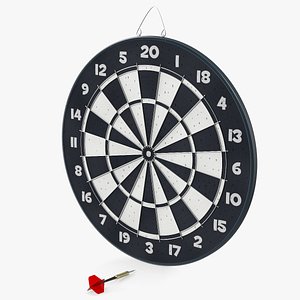 Classic Dartboard with Single Dart