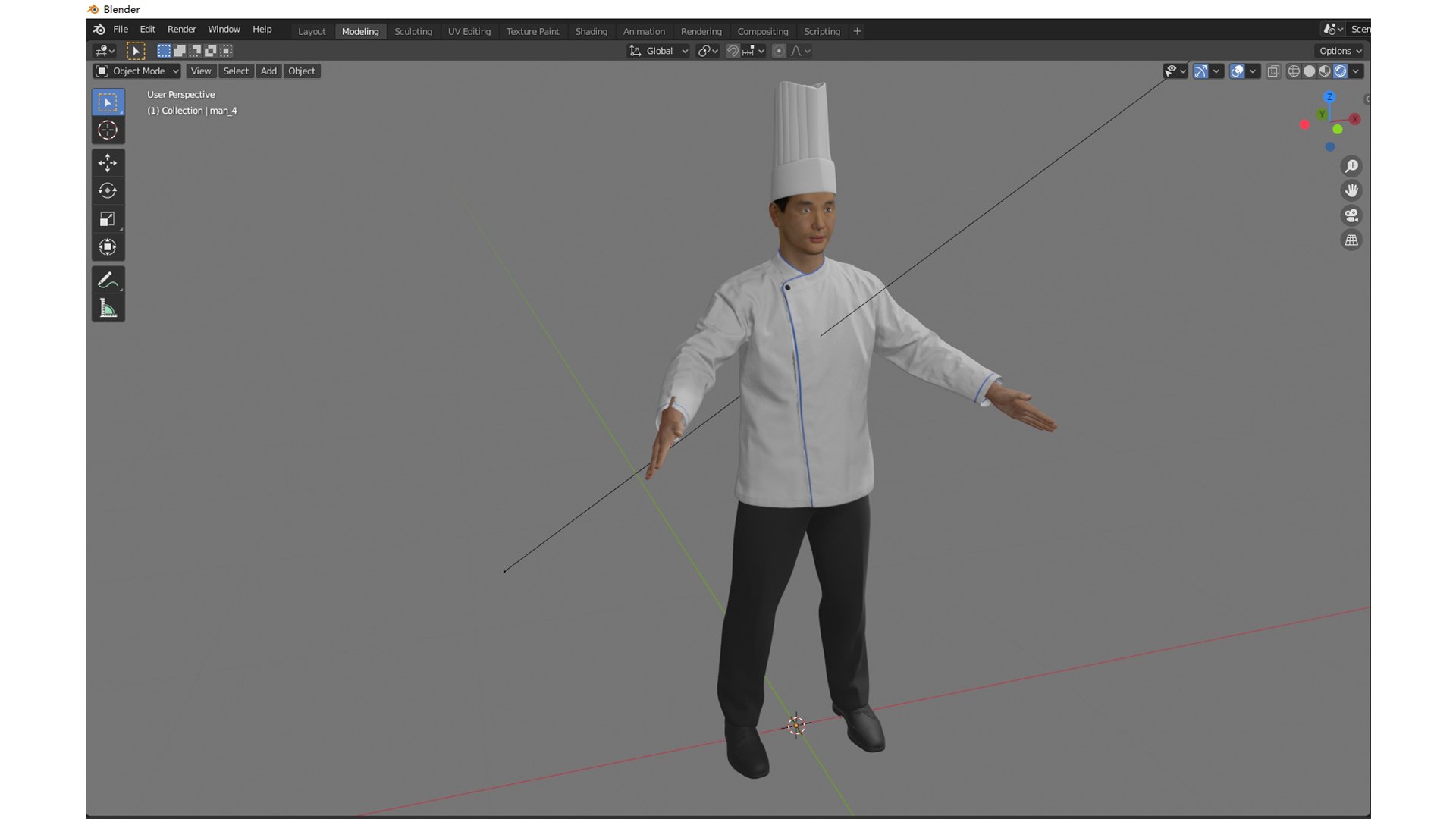 CHEF KITCHENER 3D - TurboSquid 2242507