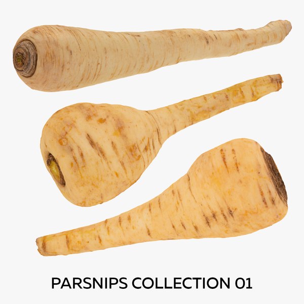 3D Parsnips Collection 01 - 3 models RAW Scans