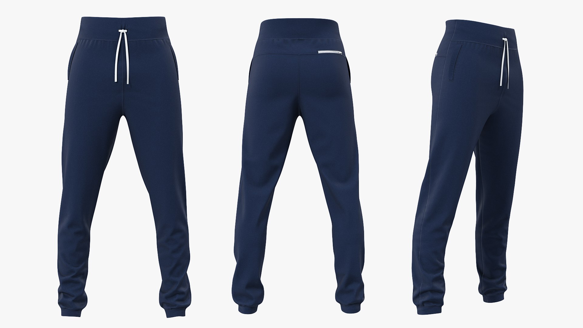 Sport Pants Blue 3D model preview