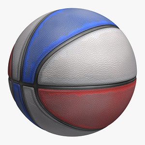 3d basketball old 4 colors model