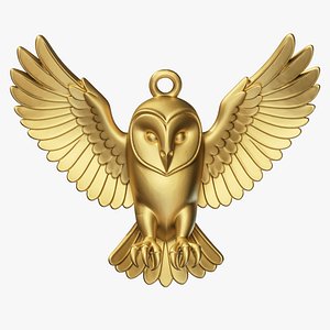 3D Night Owl Forest Guardian Charm