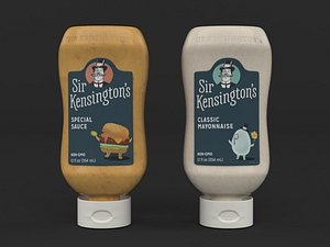 3D sauce bottles