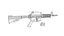 Carabine XM177 Guerre du Vietnam PBR basse résolution