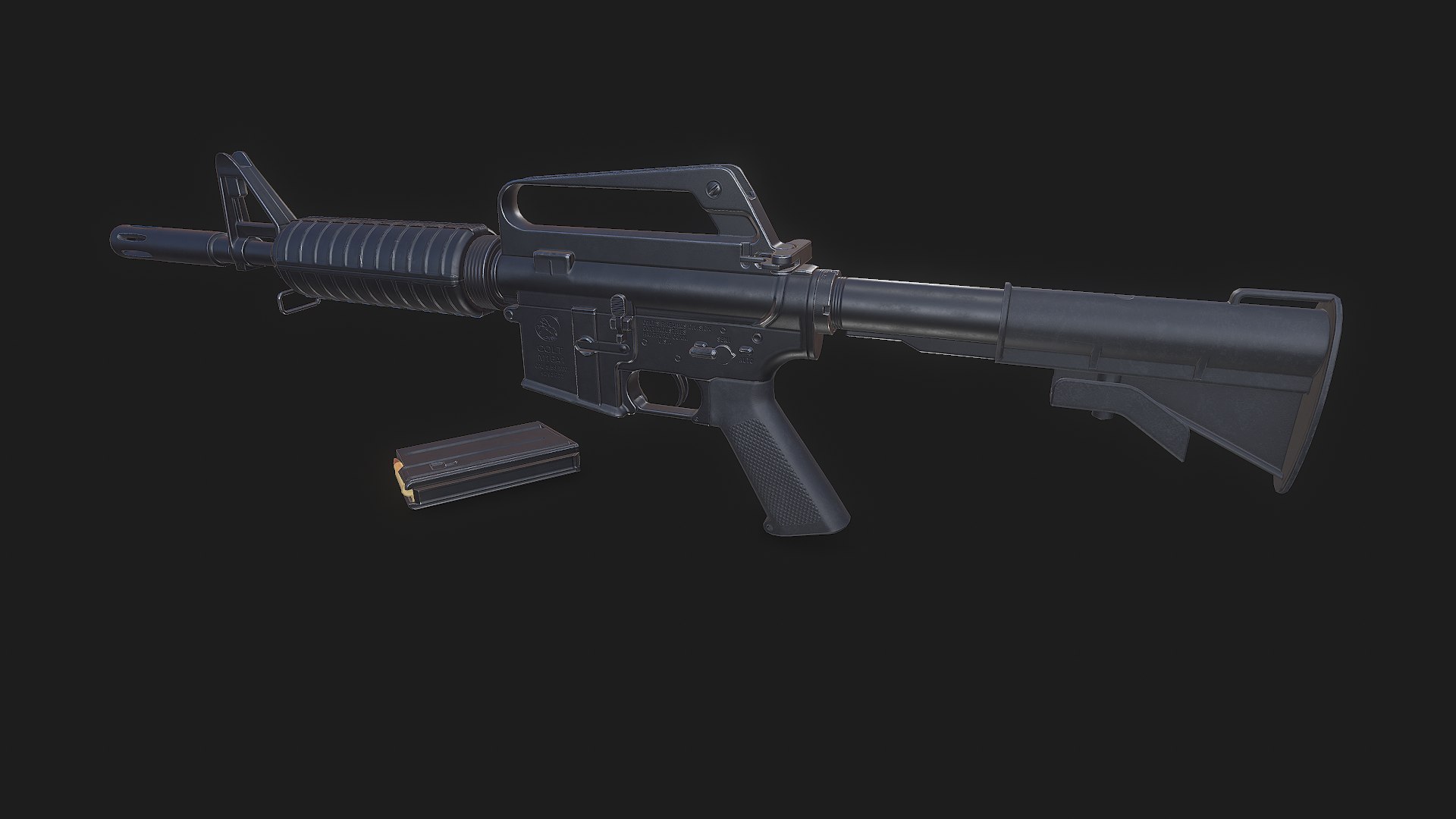 3D XM177 Carbine Vietnam War Low-poly PBR https://p.turbosquid.com/ts-thumb/0v/dCoQae/YU/screenshot004/png/1767273583/1920x1080/fit_q87/b19f14d52f2154b5537f8f5765e1a55b0e3f305e/screenshot004.jpg