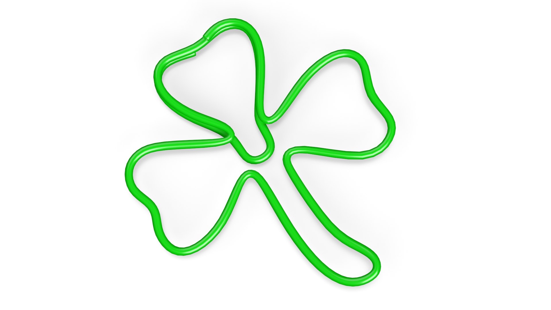 Clover Shaped Paper Clip 3D model preview