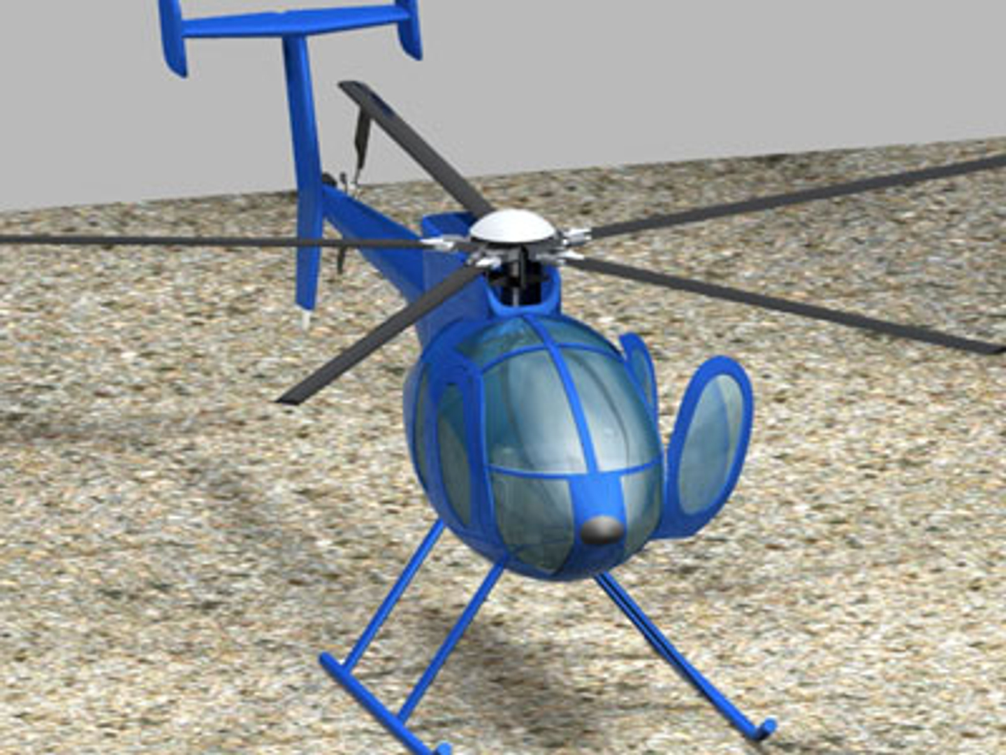 3d helicopter md500 md500e model
