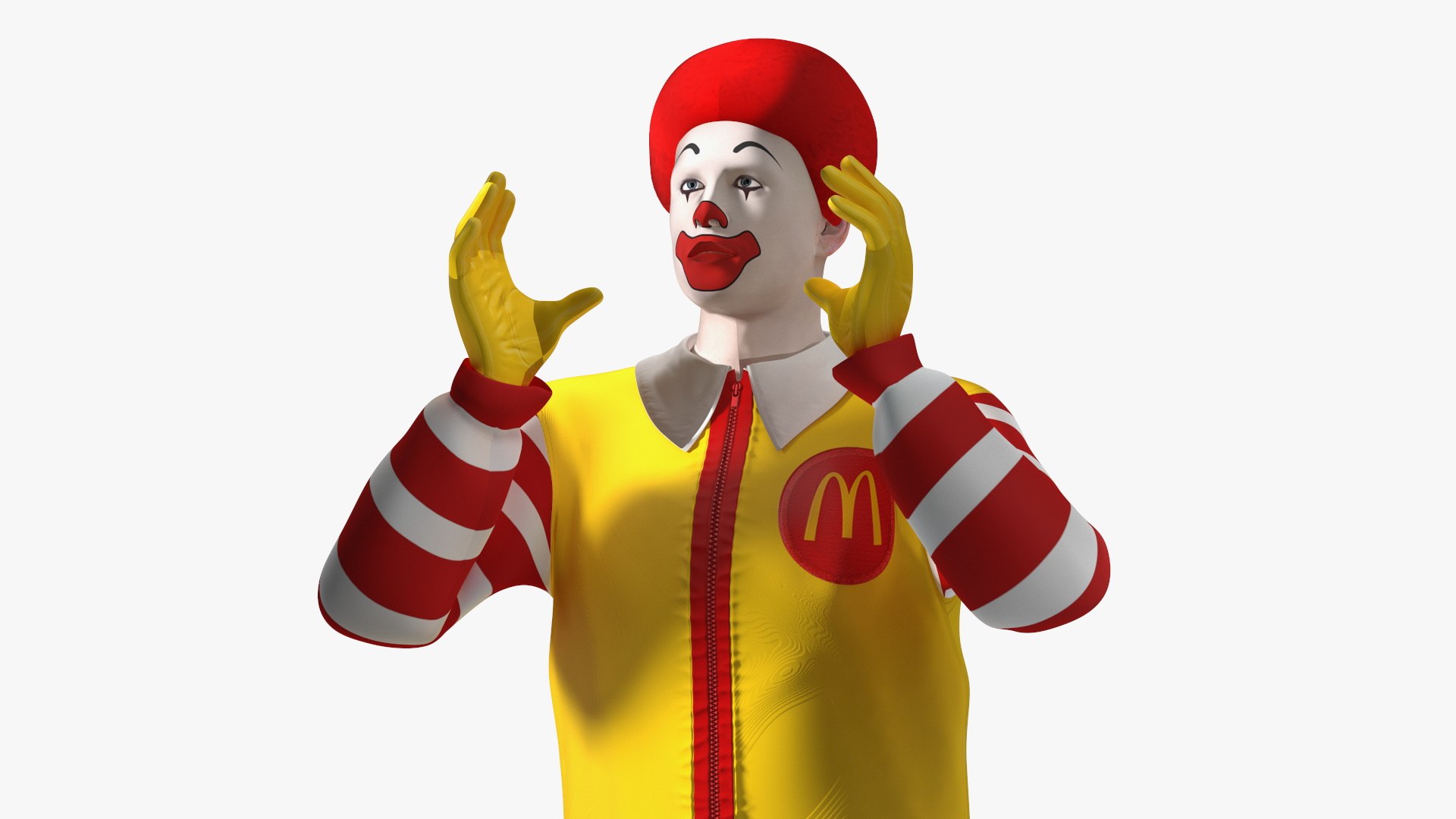 Ronald McDonald Clown Rigged 3D model preview