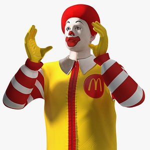 Ronald McDonald Clown Rigged 3D model