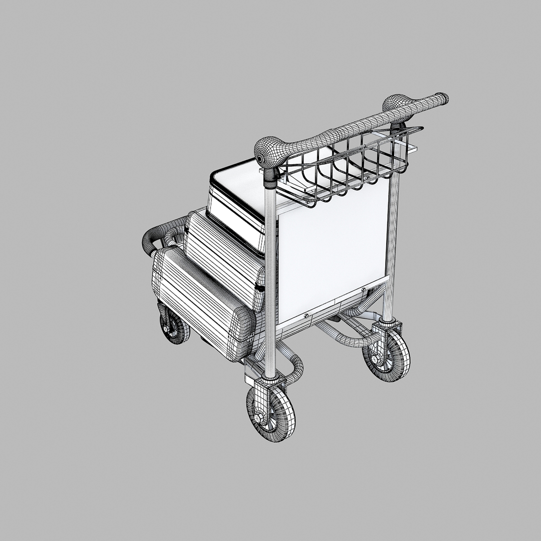 baggage cart 3ds