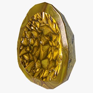 3D Stylized Yellow Magic Crystal model