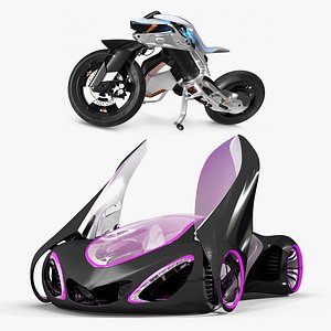Futuristic Concept Vehicles Rigged Collection