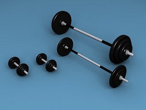 workout weigts 3d model