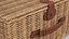 Willow Picnic Basket with Lid Closed Brown