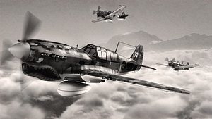 3d model curtiss fighter aircraft