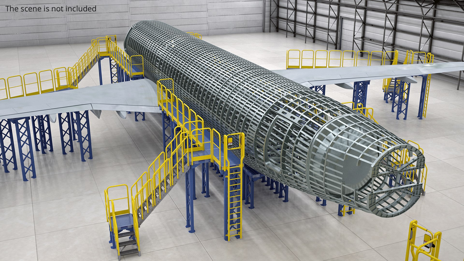 3D Model Airbus A320 Aircraft Fuselage Frame - TurboSquid 2506762