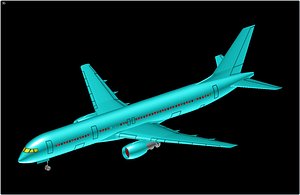 3d c-32 transport aircraft solid model