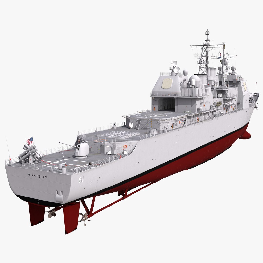 Ticonderoga Class Cruiser Monterey CG-61 3D Model 3D model preview