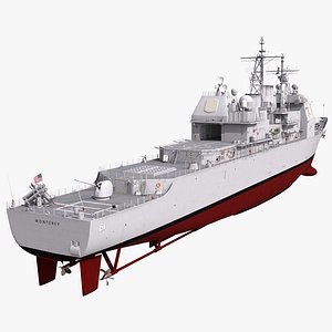 ticonderoga class cruiser monterey 3d c4d