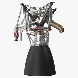 3D Rocket Engine RS 68 Detailed