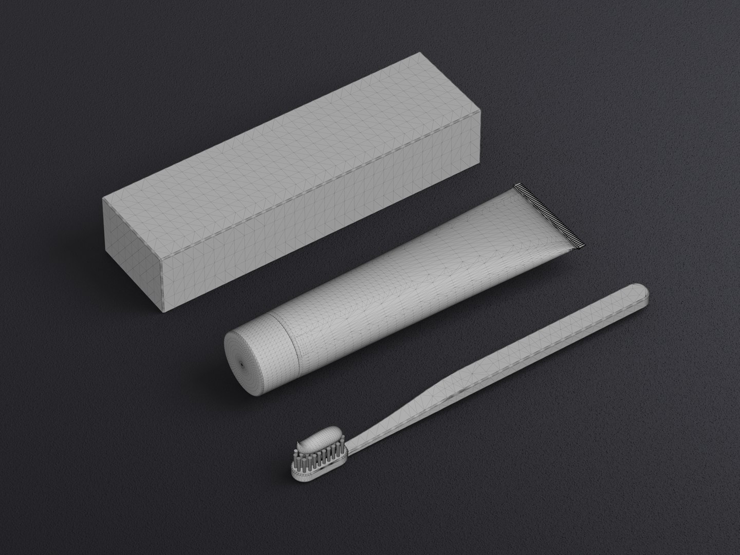 Toothpaste And Toothbrush Set 3D Model - TurboSquid 1820141