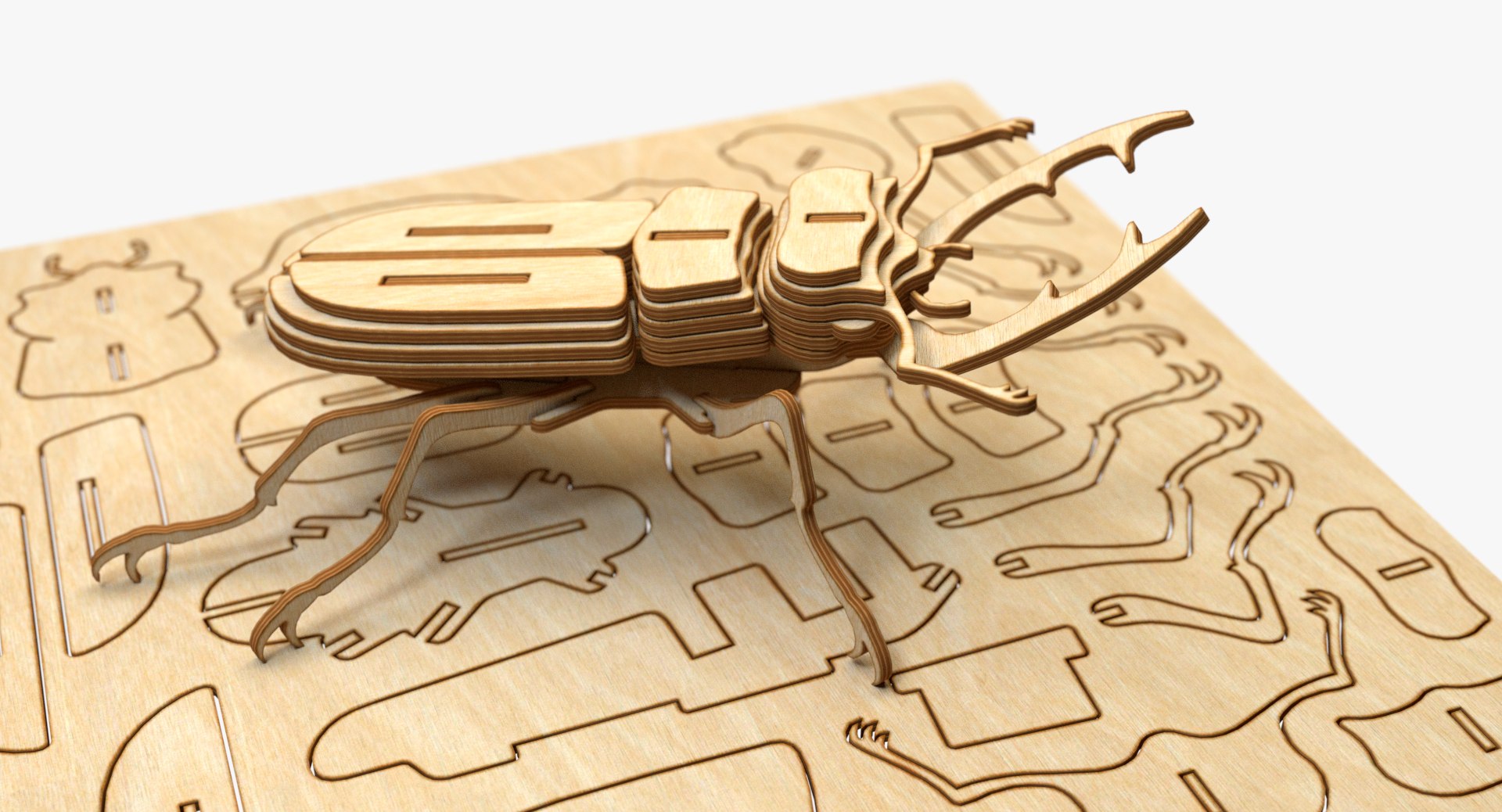 3D Model Beetle Laser Cut - TurboSquid 1396404