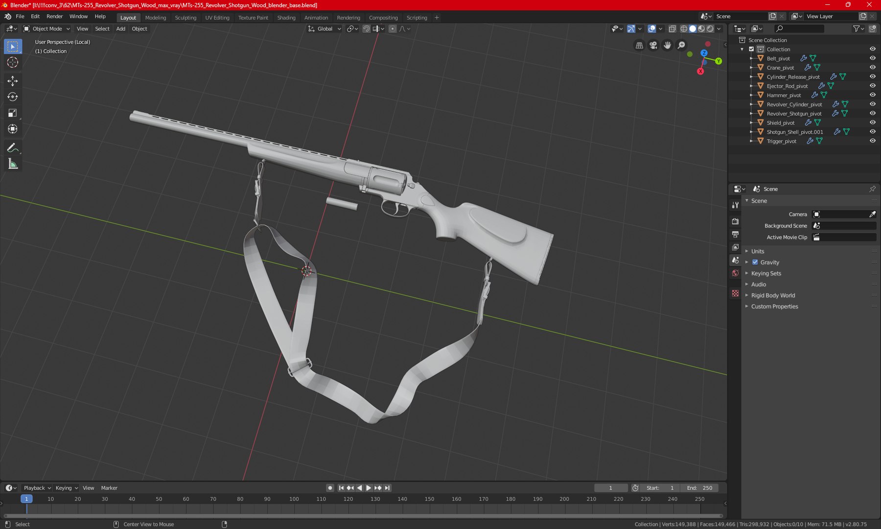 3D Revolving Hunting Shotgun MC255 Wood Old model https://p.turbosquid.com/ts-thumb/0w/3py86S/pc/revolvinghuntingshotgunmc255woodoldvray3dmodel031/jpg/1685617606/1920x1080/fit_q87/0c45e22fea07b62674f465b123204b47eeaf6cb6/revolvinghuntingshotgunmc255woodoldvray3dmodel031.jpg