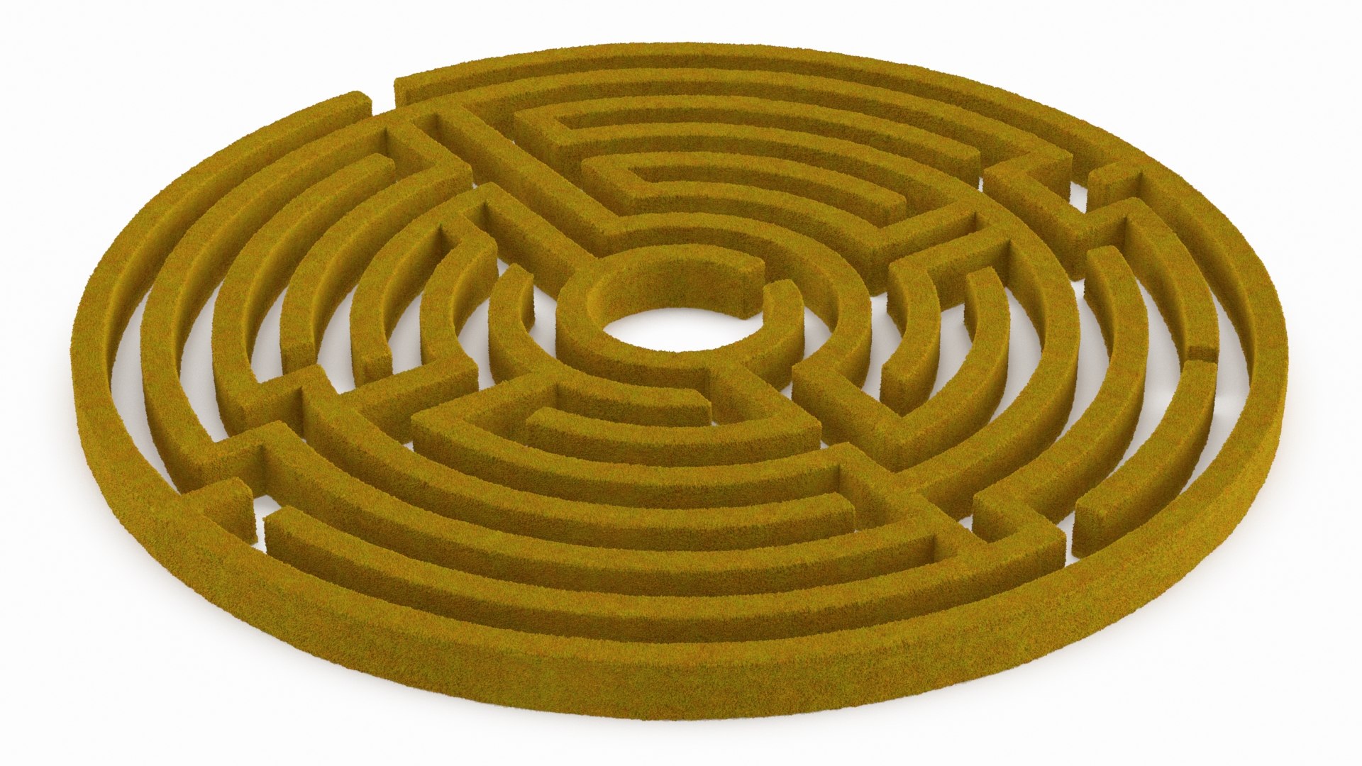 Autumn Labyrinth Garden 3D model preview