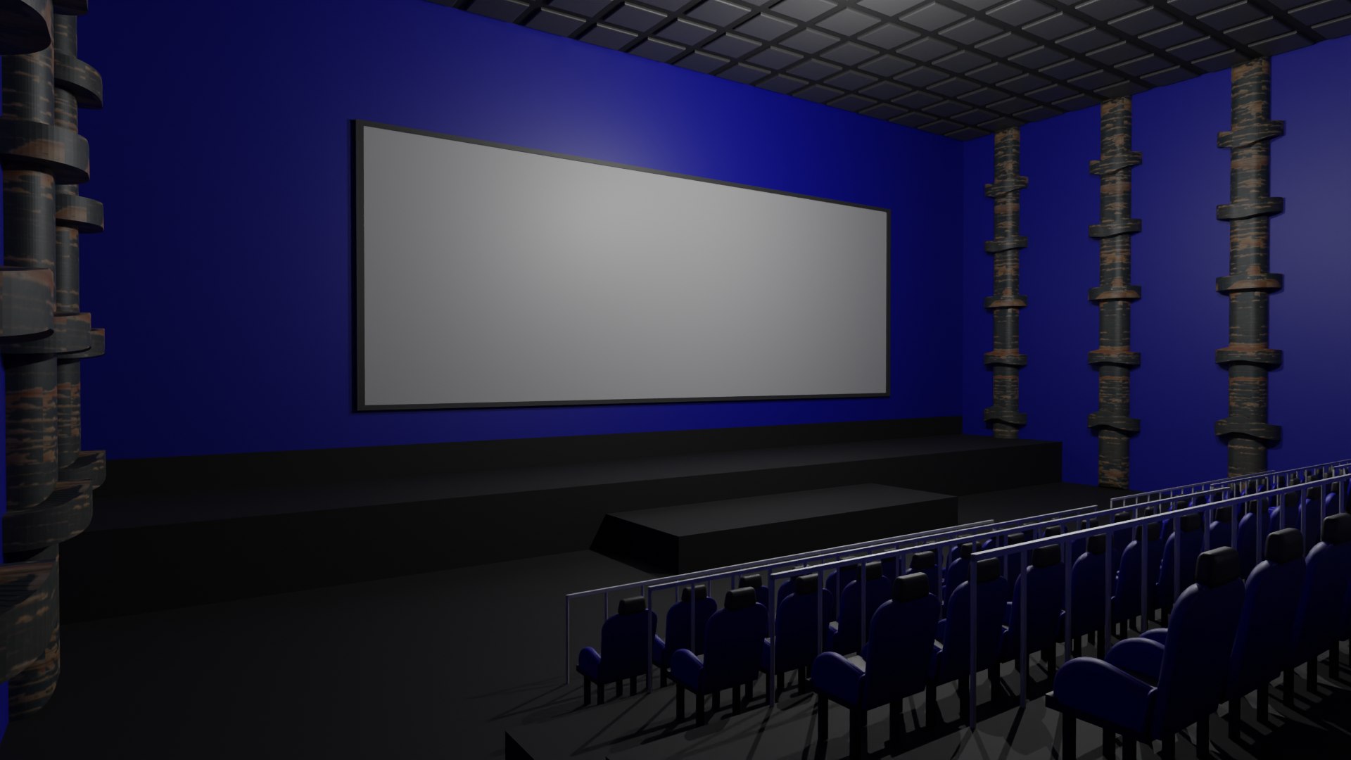 3D Movie Theater interior - TurboSquid 2159602