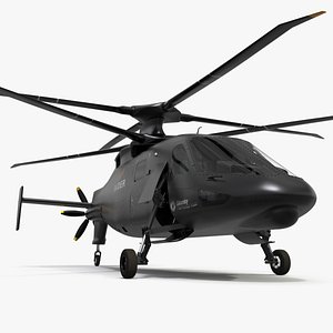 Sikorsky RAIDER Helicopter Rigged for Maya 3D