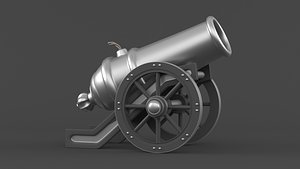 Circus Cannon 3D model