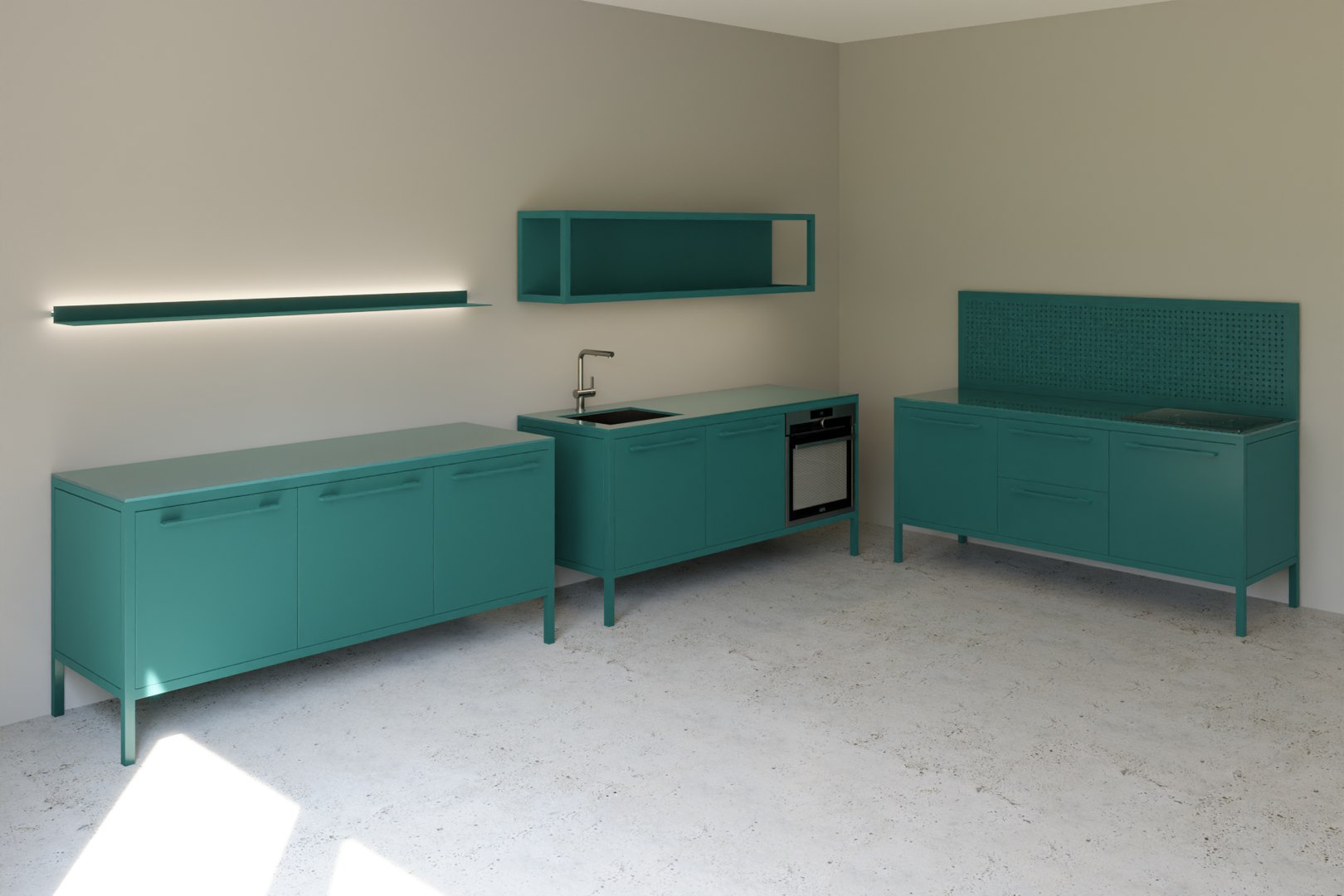 Mini Kitchen - Fantin Frame Kitchen - 20 Modules Included 3D Model ...