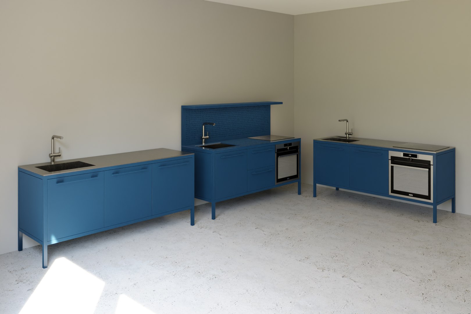 Mini Kitchen - Fantin Frame Kitchen - 20 Modules Included 3D Model ...