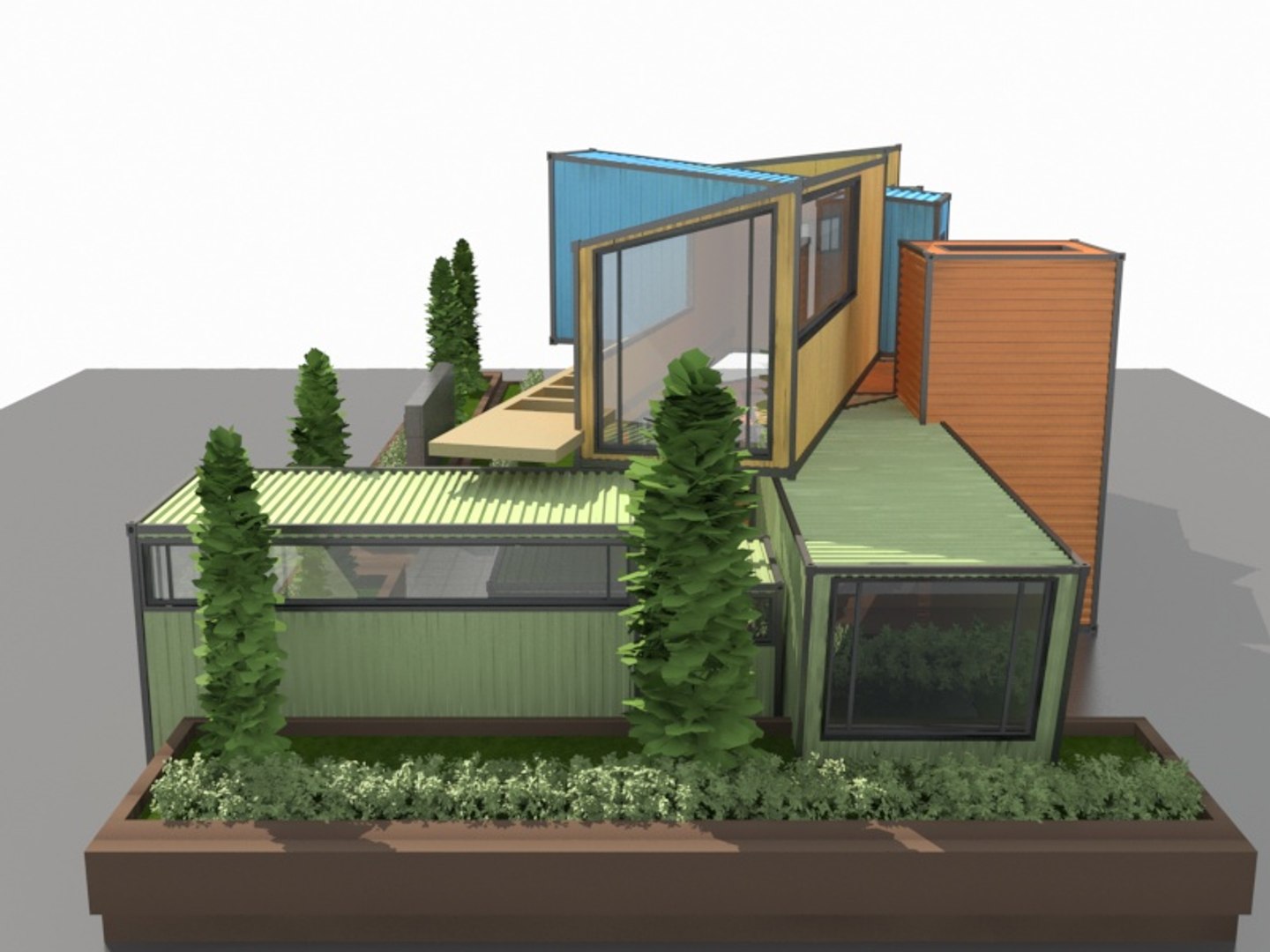 Container House 3D - TurboSquid 1543393