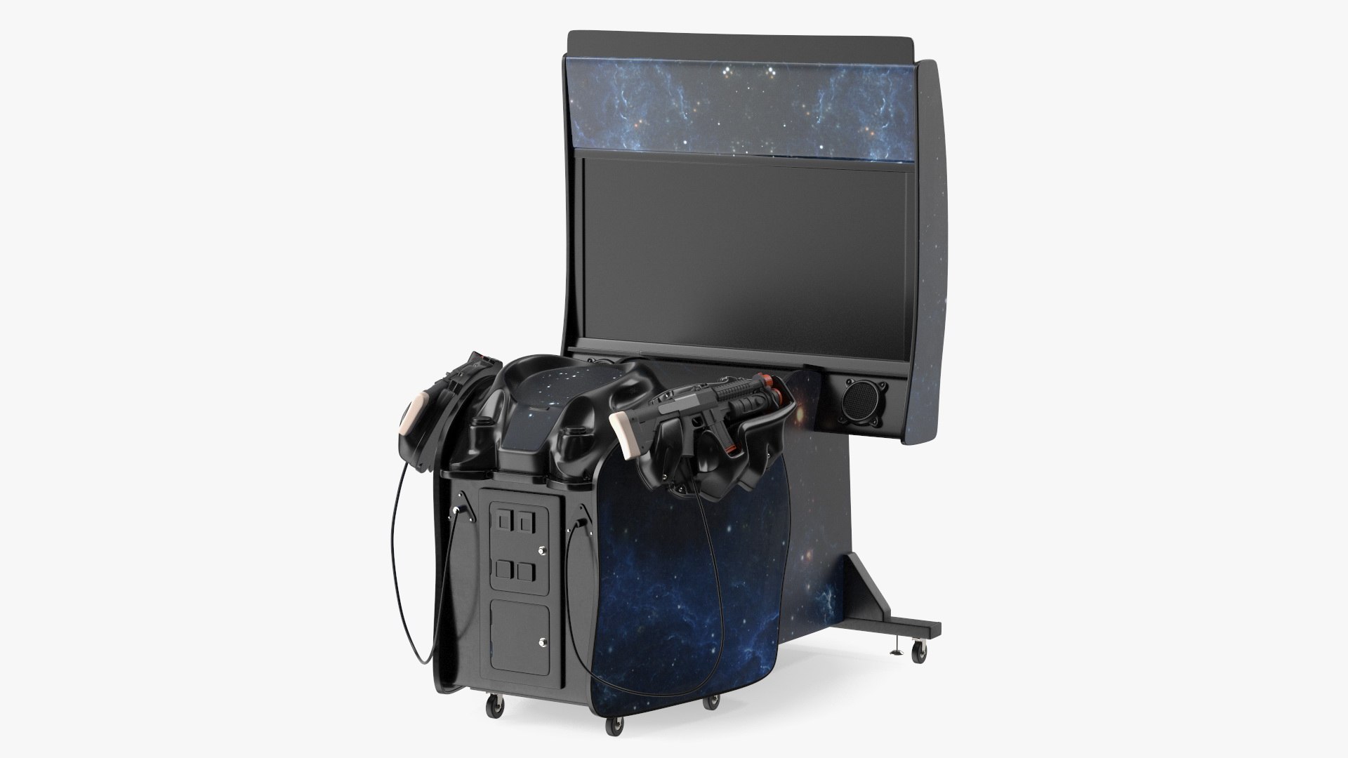 Arcade Game Machine Black Off State 3D model preview