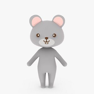 Cartoon Mouse Rigged