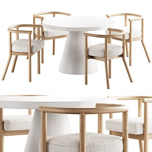 422 kids furniture 04 CB2 Cratekids table and chairs for nursery 03 3D model