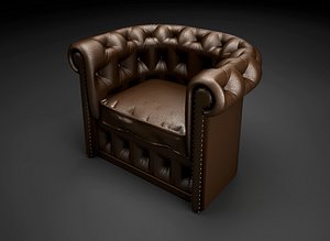 chesterfield armchair 3d max
