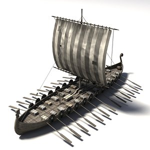 boat viking 3d model