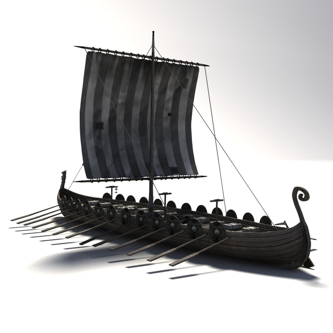 Boat Viking 3d Model