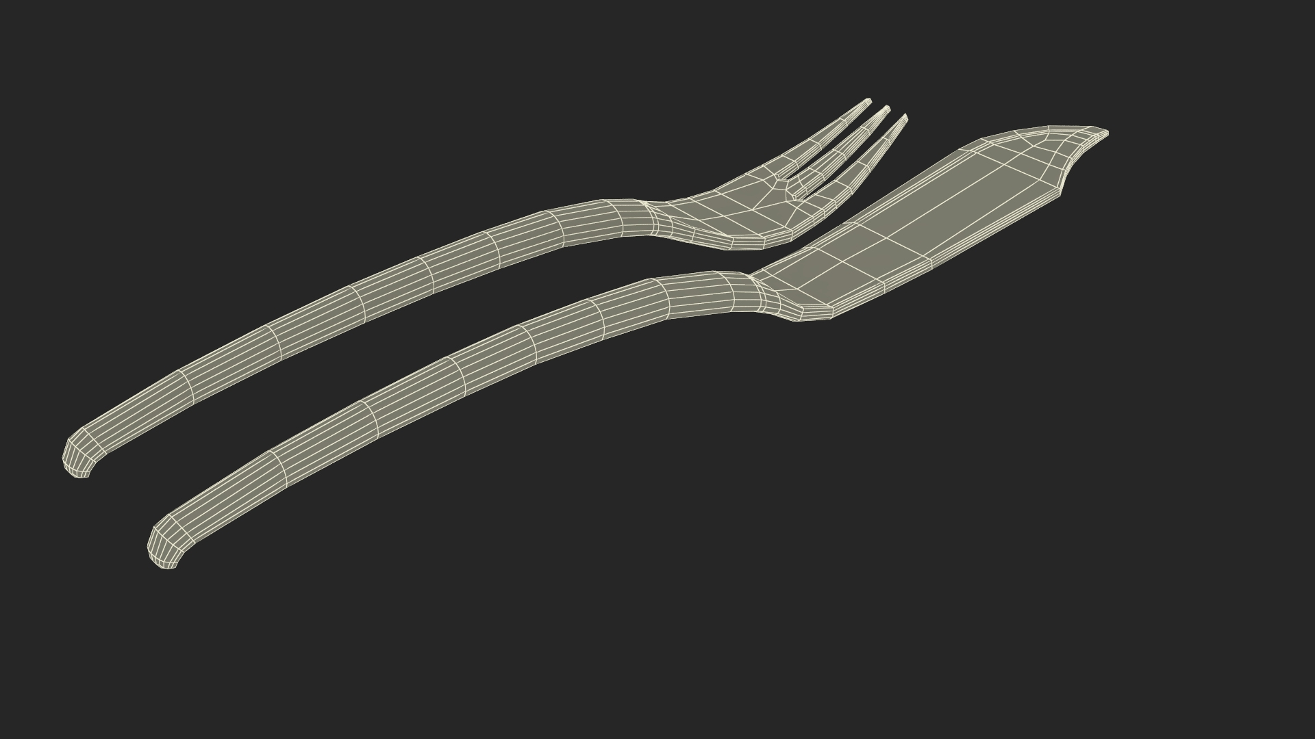 3D Fish Cutlery Set Silver TurboSquid 2187617