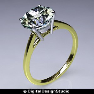 ring diamond 150 3d obj