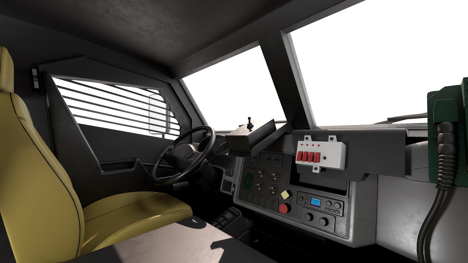 3D Model Armored Police Rescue Vehicle Black Rigged For Maya ...