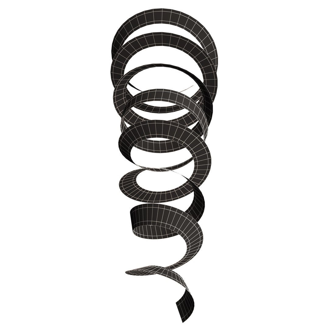 Curly Ribbon 3D - TurboSquid 2001594