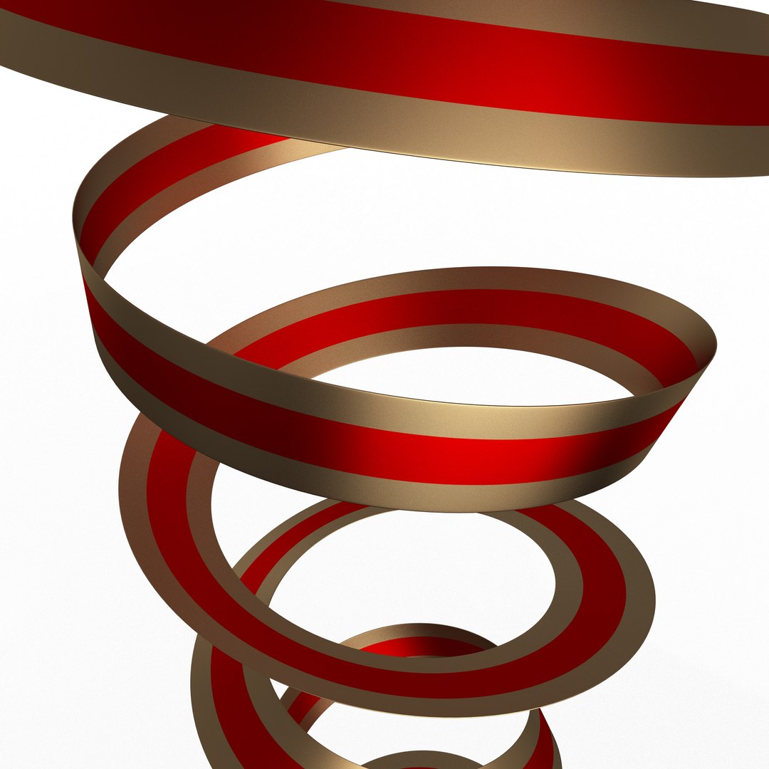 Curly Ribbon 3D - TurboSquid 2001594