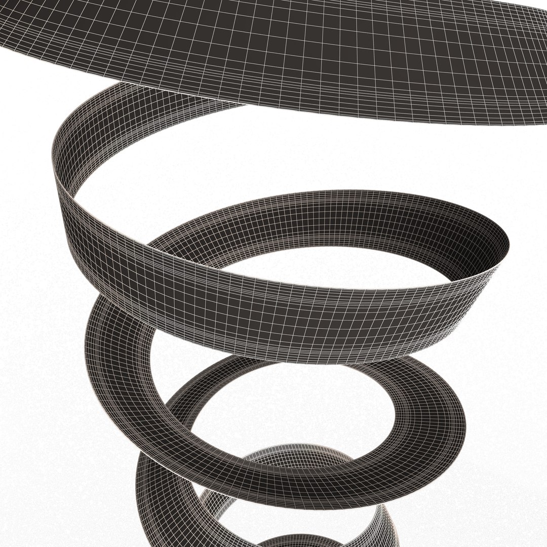 Curly Ribbon 3D - TurboSquid 2001594