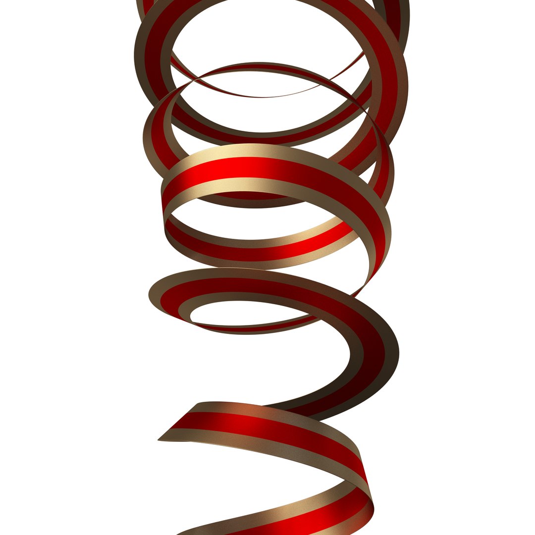 Curly Ribbon 3D - TurboSquid 2001594