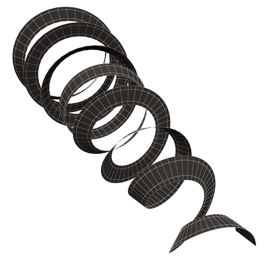 Curly Ribbon 3D - TurboSquid 2001594