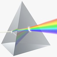 Glass Pyramid Refraction of Light Spectrum