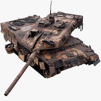 Leopard 2A7 Tank Destroyed